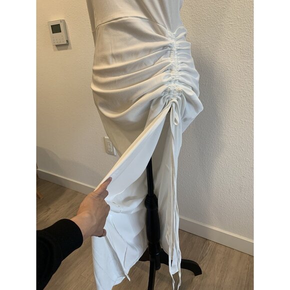 (F-183) Chicme ahorts sleeves womens dress size L white color - Picture 4 of 8